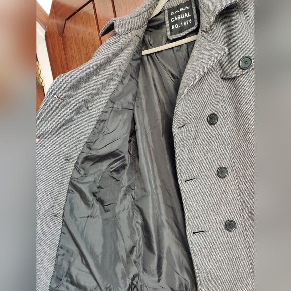 Men Grey Coat - Picture 6 of 8